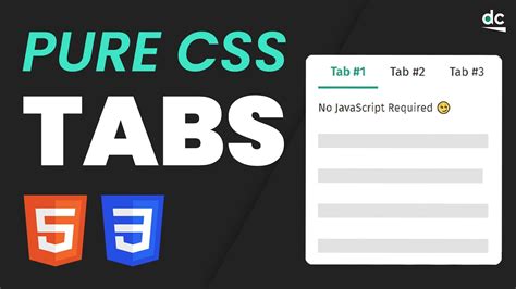 A very handy, pure CSS content filter with a multitude of possible use cases. . Pure css tab codepen